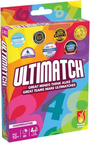 ألعاب Fireside Ultimatematch | لعبة بطاقة الهرم التعاونية | الحائز على جائزة | المطابقة حسب رقم اللون والرياضيات | الأعمار 10+ | 1-5 لاعبين | ليلة لعبة العائلة in Kuwait