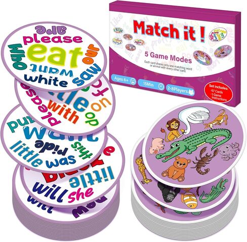 Edulok Match Game Quick Memory Card Game,Fun Math Learning Card Math Game,Quick Reflexes Cards Animal Table Piles Games,Visual Perception Family Games,Preschool Classroom Homeschool Supplies in Saudi Arabia