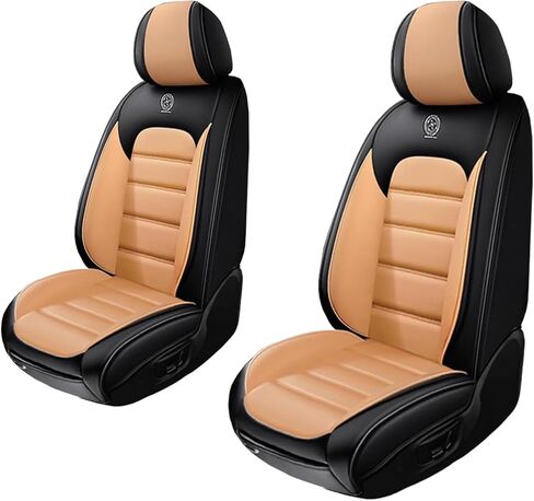 2PCS Seat Covers Fit for Toyota 4Runner 2000-2025 Leather Car Seat Covers Waterproof Anti-Slip Car Seat Protectors Comfort Automotive Seat Covers with Airbag（Standard,Classic Black） in Saudi Arabia