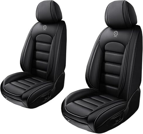 2PCS Seat Covers Fit for Toyota 4Runner 2000-2025 Leather Car Seat Covers Waterproof Anti-Slip Car Seat Protectors Comfort Automotive Seat Covers with Airbag（Standard,Classic Black） in Saudi Arabia