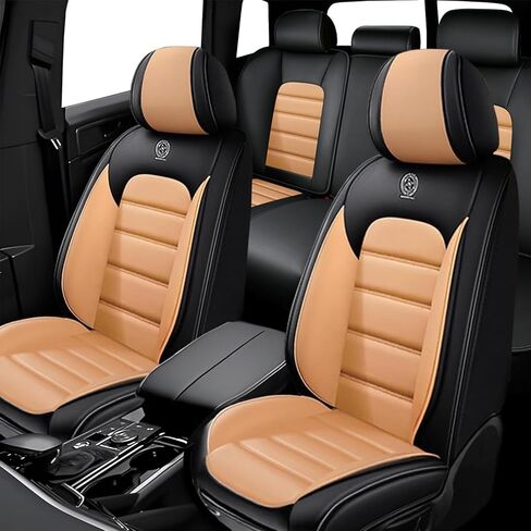 2PCS Seat Covers Fit for Toyota 4Runner 2000-2025 Leather Car Seat Covers Waterproof Anti-Slip Car Seat Protectors Comfort Automotive Seat Covers with Airbag（Standard,Classic Black） in Saudi Arabia