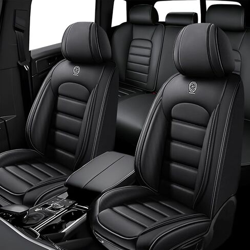 2PCS Seat Covers Fit for Toyota 4Runner 2000-2025 Leather Car Seat Covers Waterproof Anti-Slip Car Seat Protectors Comfort Automotive Seat Covers with Airbag（Standard,Classic Black） in Saudi Arabia