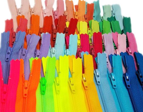 120pcs YKK #3 Nylon Coil Zippers Bulk Tailor Sewing Crafts (20 Colors) Made USA (5 Inches) in Kuwait