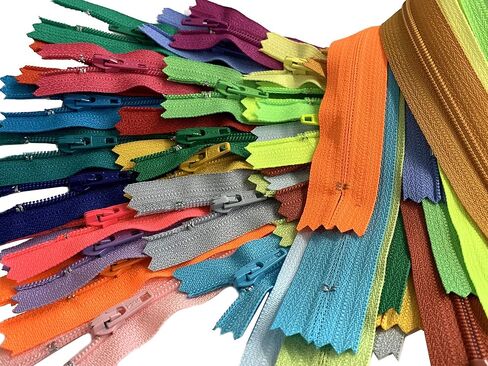 120pcs YKK #3 Nylon Coil Zippers Bulk Tailor Sewing Crafts (20 Colors) Made USA (5 Inches) in Kuwait