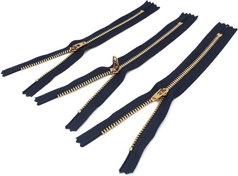 YKK 5" YKK Pants Brass Zipper #4.5 - Navy (3 Zippers) in Kuwait