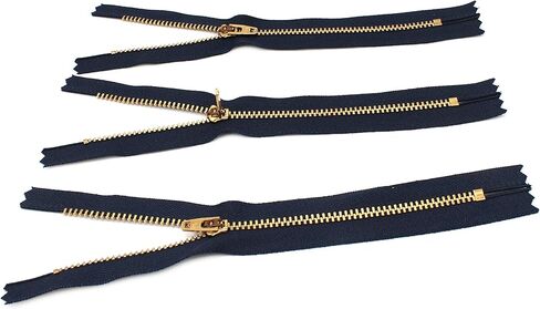 YKK 5" YKK Pants Brass Zipper #4.5 - Navy (3 Zippers) in Kuwait