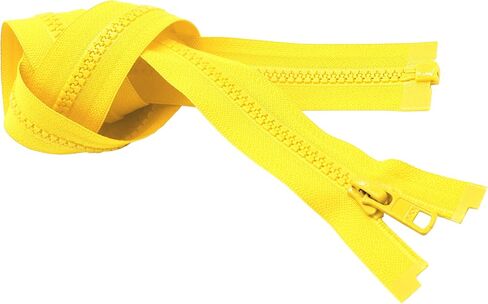 YKK 36" 5 Medium Weight Molded Plastic Separating Zipper - 1 Zipper per Pack (Lemon Yellow - #504) (30") in Saudi Arabia