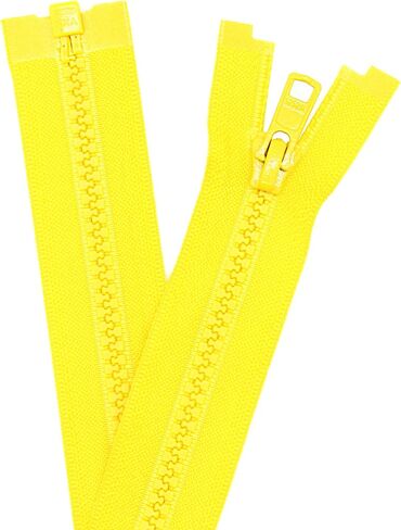 YKK 36" 5 Medium Weight Molded Plastic Separating Zipper - 1 Zipper per Pack (Lemon Yellow - #504) (30") in Saudi Arabia