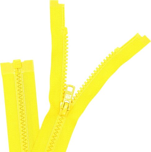 YKK 36" 5 Medium Weight Molded Plastic Separating Zipper - 1 Zipper per Pack (Lemon Yellow - #504) (30") in Saudi Arabia