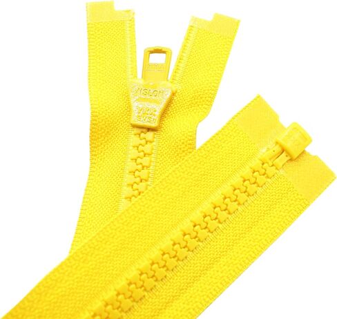 YKK 36" 5 Medium Weight Molded Plastic Separating Zipper - 1 Zipper per Pack (Lemon Yellow - #504) (30") in Saudi Arabia
