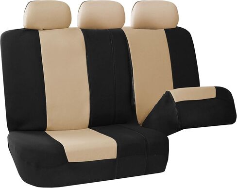 FH Group All-Purpose Built-in Seatbelt Seat Covers Full Set – Universal Fit for Cars Trucks & SUVs Beige in Kuwait