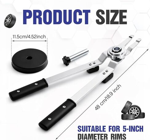 Racing Kart Tire Changing Tong Fits 5" Diameter Rims Kart Tire Changing Tong Quickly & Easily Removes Go Karts Tyres Heavy Duty Metal Material Dual Tongs Design for Workshop Race Track in Saudi Arabia