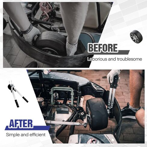 Racing Kart Tire Changing Tong Fits 5" Diameter Rims Kart Tire Changing Tong Quickly & Easily Removes Go Karts Tyres Heavy Duty Metal Material Dual Tongs Design for Workshop Race Track in Saudi Arabia