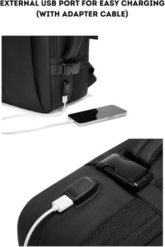 Vacuum Seal Travel Backpack 60L Expandable Air Compression System, Water Resistant Airline Approved Carry-On Suitcase Luggage, Black - Vacuum Pump Included in Saudi Arabia