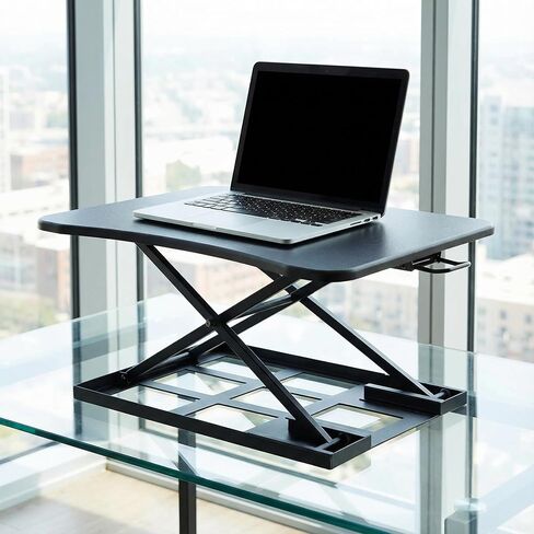 Cortesi Home Ursa Height Adjustable Standing Desk Converter, Black in Saudi Arabia