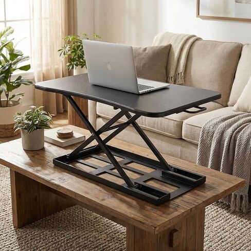 Cortesi Home Ursa Height Adjustable Standing Desk Converter, Black in Saudi Arabia