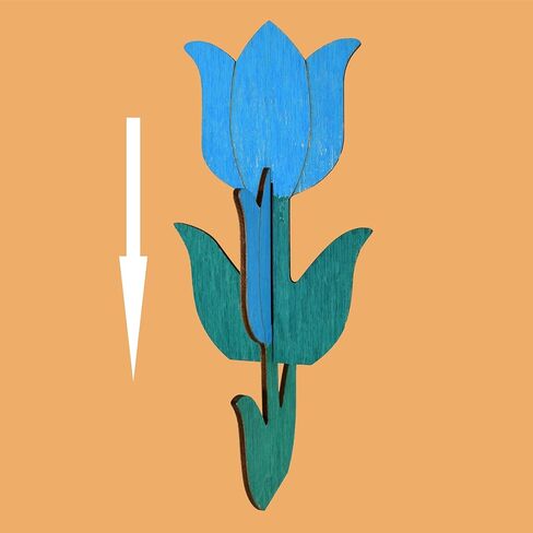 Wooden Flowers for Crafts, DIY 3D Wood Crafts Paintable Flower Craft Ornaments: Spring-Themed Slices to Paint, Unfinished Wood Cutouts for Kids & Adults Decorations​(32 Flower) in Saudi Arabia