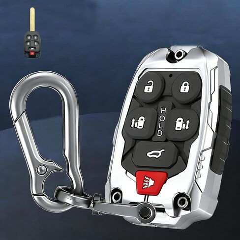 Keyless Entry Remote Control Key Replacement Key Fob Cover Shell Fits for Honda Odyssey 2011 2012 2013 (N5F-A04TAA) (6-Button-Black) in Kuwait