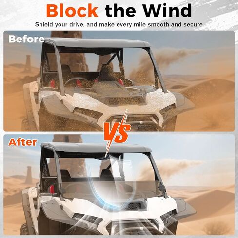 Front Dark Tinted Half Windshield for Polaris RZR XP 1000/RZR XP S 1000/4 2024 2025 2026 Accessories, Durable Dustproof Poly Half Windshield for Polaris RZR 1000 Sport/Premium/Ultimate 2024+ in Saudi Arabia