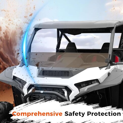 Front Dark Tinted Half Windshield for Polaris RZR XP 1000/RZR XP S 1000/4 2024 2025 2026 Accessories, Durable Dustproof Poly Half Windshield for Polaris RZR 1000 Sport/Premium/Ultimate 2024+ in Saudi Arabia