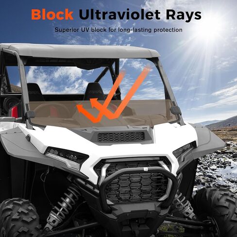 Front Dark Tinted Half Windshield for Polaris RZR XP 1000/RZR XP S 1000/4 2024 2025 2026 Accessories, Durable Dustproof Poly Half Windshield for Polaris RZR 1000 Sport/Premium/Ultimate 2024+ in Saudi Arabia