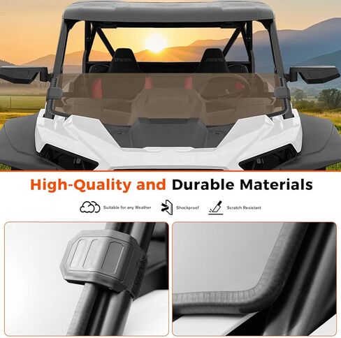 Front Dark Tinted Half Windshield for Polaris RZR XP 1000/RZR XP S 1000/4 2024 2025 2026 Accessories, Durable Dustproof Poly Half Windshield for Polaris RZR 1000 Sport/Premium/Ultimate 2024+ in Saudi Arabia
