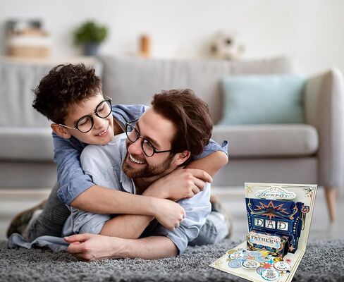 بطاقات عيد الأب المنبثقة من JUESMOS للأب والجد، بطاقة عيد الأب السعيدة، بطاقة عيد الأب من ابنة الابن، بطاقات تهنئة منبثقة ثلاثية الأبعاد، هدايا عيد الأب للزوج من الزوجة in Kuwait