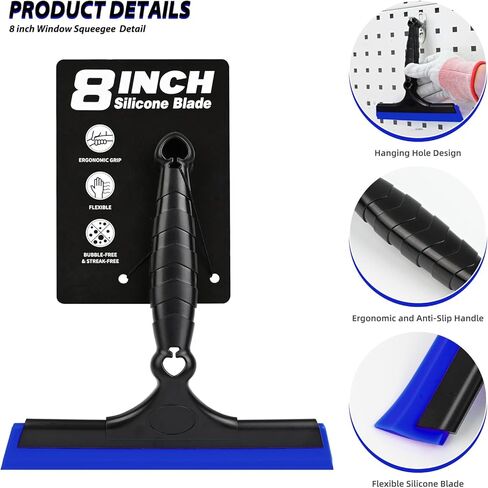 EHDIS Window Tint Tools Kit Professional Window Tint Squeegee Set with 8 Inch Silicone Squeegee,Mini Quarter Squeegee,Triangle Contour Tint Squeegee for Windshield & Rear Glass Tinting and Cleaning in Kuwait
