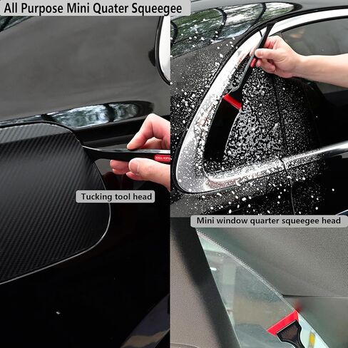 EHDIS Window Tint Tools Kit Professional Window Tint Squeegee Set with 8 Inch Silicone Squeegee,Mini Quarter Squeegee,Triangle Contour Tint Squeegee for Windshield & Rear Glass Tinting and Cleaning in Kuwait