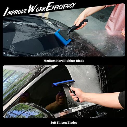 EHDIS Window Tint Tools Kit Professional Window Tint Squeegee Set with 8 Inch Silicone Squeegee,Mini Quarter Squeegee,Triangle Contour Tint Squeegee for Windshield & Rear Glass Tinting and Cleaning in Kuwait