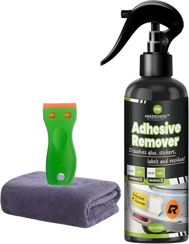 Adhesive Remover Spray for Cars – Paint Safe Formula Removes Glue, Stickers, Labels, Tape Residue, Gum & Tar, Streak-Free Cleaner for Painted, Metal, Plastic & Glass Surfaces, 100ml in Saudi Arabia