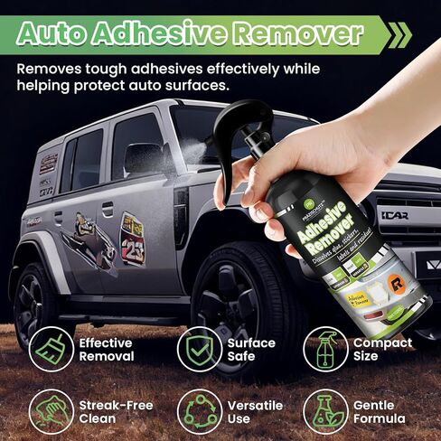 Adhesive Remover Spray for Cars – Paint Safe Formula Removes Glue, Stickers, Labels, Tape Residue, Gum & Tar, Streak-Free Cleaner for Painted, Metal, Plastic & Glass Surfaces, 100ml in Saudi Arabia