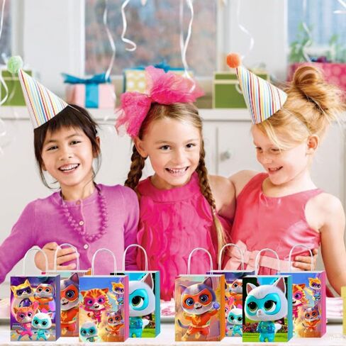 BNFUO 12pcs Super Cats Party Gift Bags Goodie Bags with Handles, Super Cats Birthday Party Supplies for Birthday Decorations in Saudi Arabia