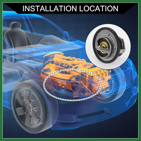 Motoforti No.1305A280 Car Thermostat for Mitsubishi Mirage 2017-2022 / Inner Engine Coolant Thermostats/Durable Metal / 1 Pcs Silver Tone Long-lasting in Kuwait