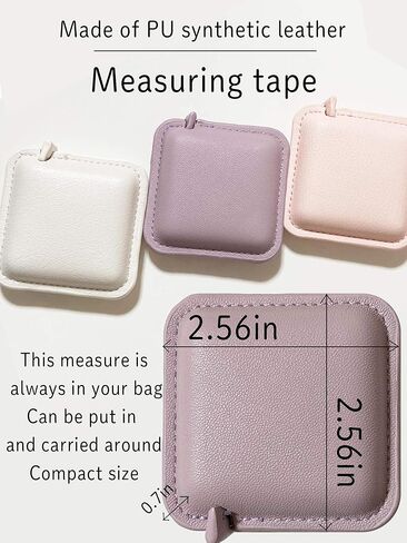 Tape Measure for Body Measuring, 79Inch/2Meters Retractable Measuring Tape for Body Fabric Sewing,Measurements Dual Sided (Square,1 Pack)(Lavender) in Saudi Arabia