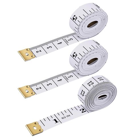 Pack of 3 Flexible Tape Measure,Soft Measuring Tape for Body, Body Sewing Flexible Ruler for Weight Loss Measurement,Tailor Craft Ruler 150 cm/60 inch in Saudi Arabia