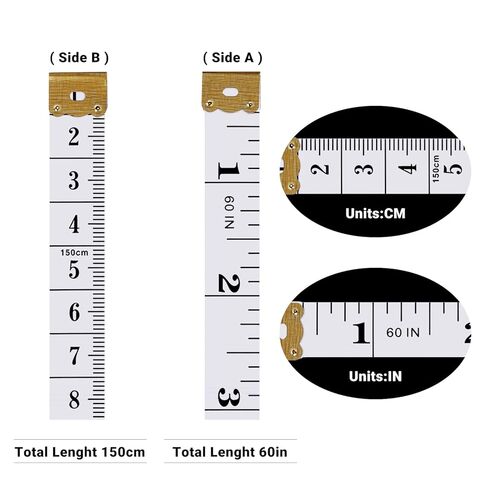 Pack of 3 Flexible Tape Measure,Soft Measuring Tape for Body, Body Sewing Flexible Ruler for Weight Loss Measurement,Tailor Craft Ruler 150 cm/60 inch in Saudi Arabia