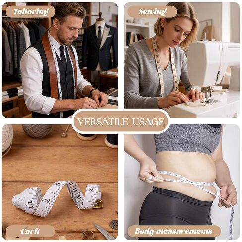 Pack of 3 Flexible Tape Measure,Soft Measuring Tape for Body, Body Sewing Flexible Ruler for Weight Loss Measurement,Tailor Craft Ruler 150 cm/60 inch in Saudi Arabia