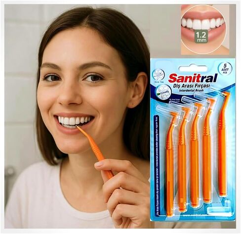 Interdental Brush Angle, Angled Dental Brush for Teeth Cleaning-Excellent Access Between Teeth Size -0.4 mm in Saudi Arabia