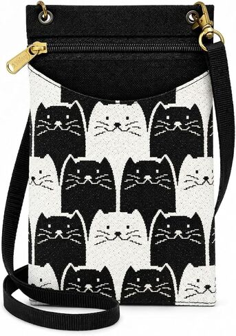 Women's Tapestry Crossbody Cell Phone or Passport Purse, Handmade in USA in Saudi Arabia