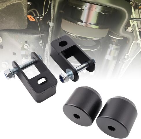 3" Front Leveling Lift Kit Fit for 2005-2023 F250 F350 Super Duty 4WD Ford 3" Front Coil Spring Spacers + Shock Extenders + Grade 10.9 High-Strength Bolts Aluminum Forged in Saudi Arabia