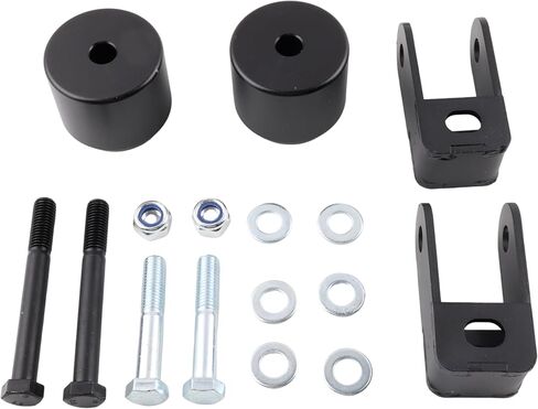 3" Front Leveling Lift Kit Fit for 2005-2023 F250 F350 Super Duty 4WD Ford 3" Front Coil Spring Spacers + Shock Extenders + Grade 10.9 High-Strength Bolts Aluminum Forged in Saudi Arabia