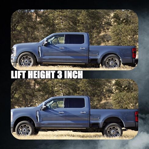 3" Front Leveling Lift Kit Fit for 2005-2023 F250 F350 Super Duty 4WD Ford 3" Front Coil Spring Spacers + Shock Extenders + Grade 10.9 High-Strength Bolts Aluminum Forged in Saudi Arabia