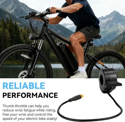 دواسة Jerbor Thumb Throttle لـ Qlife Racer/Racer 27.5/Racer Fat Tyre/Racer Plus Fat Tyre/Spark/Cityone ST/SO/2.0/Step Over 2.0/Stepover Ul Tra/Trike/Trike Plus، وحدة تحكم خنق الإبهام لدراجة Qlife الإلكترونية in Kuwait
