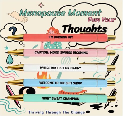 مجموعة أقلام حبر جاف من Jxueych Dumpster Fire Therapy، أقلام حبر جاف ومضحكة مع أقوال - ملحقات مكتبية مرحة للعاملين في المكاتب، وهدايا زملاء العمل، ومحبي الفكاهة البالغين in Kuwait