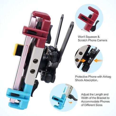 CFMOTO 450SS 400 Special Motorcycle Phone Mount with Vibration Dampener,Heavy Duty Phone Holder for Motorcycle,Anti Slip, Anti Shake, Anti-Theft,Adjustable for 5.4-8.3'' Smartphone in Saudi Arabia