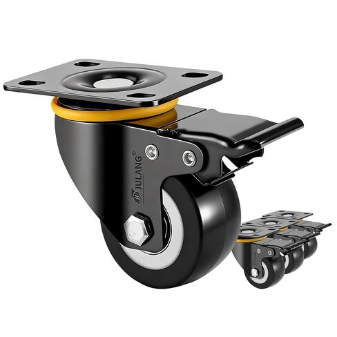 6'' Heavy Duty Casters set of 4,Long-Lasting Use Industrial Casters with Brake 4400 Lbs,TPE Wheels for Heavy Items Movement,Workbench Construction,Garage Use,etc in Saudi Arabia