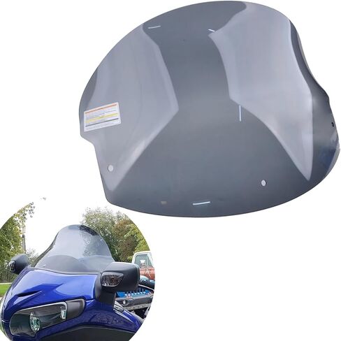 Panical Front Windshield Air Deflector Spoiler for Honda Goldwing F6B GL1800B Motorcycle Transparent heightened Hardening and Anti-Fog 2013-2017 Dark Gray heightened in Kuwait