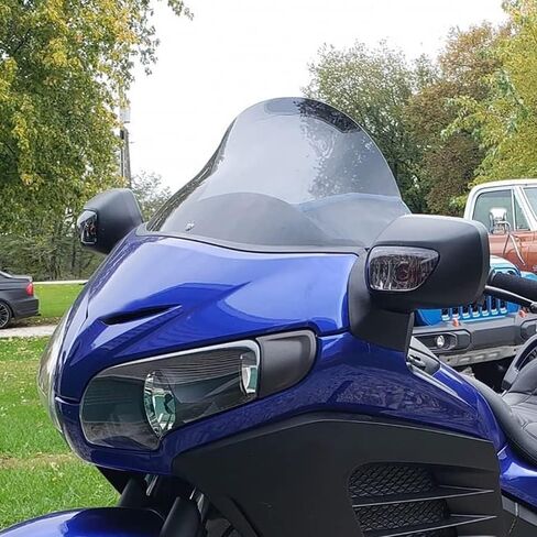 Panical Front Windshield Air Deflector Spoiler for Honda Goldwing F6B GL1800B Motorcycle Transparent heightened Hardening and Anti-Fog 2013-2017 Dark Gray heightened in Kuwait