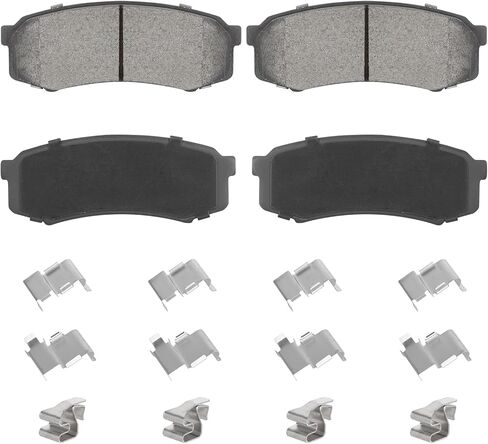 مجموعة وسادات الفرامل الخلفية شبه المعدنية لسيارة Toyota 4Runner 2003-2023، FJ Cruiser 2007-2014، Land Cruiser 1993-1997، Sequoia 2001-2007، for Lexus GX460 2010-2023، GX470 2003-2009، LX450 1996-1997، 4 قطع in Kuwait